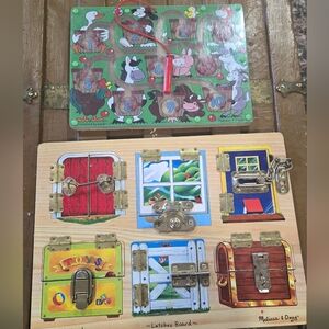 Melissa & Doug Animal Maze and Latches Board Set